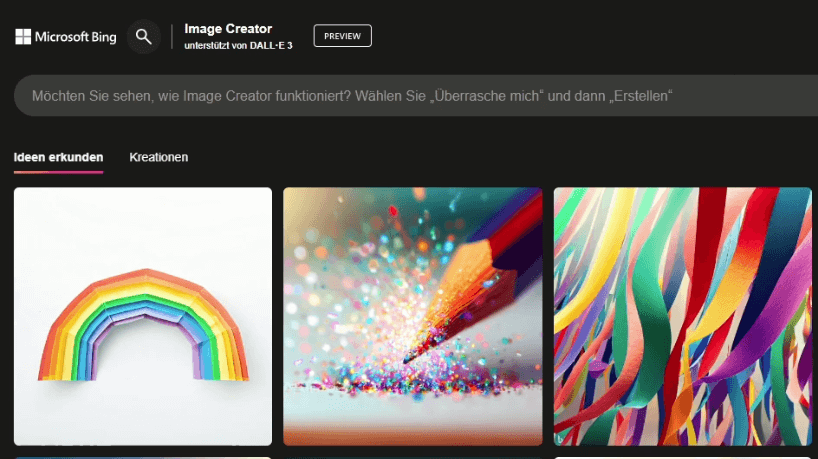 KI Bildgenerator kostenlos: Dall-E-3 mit Bing